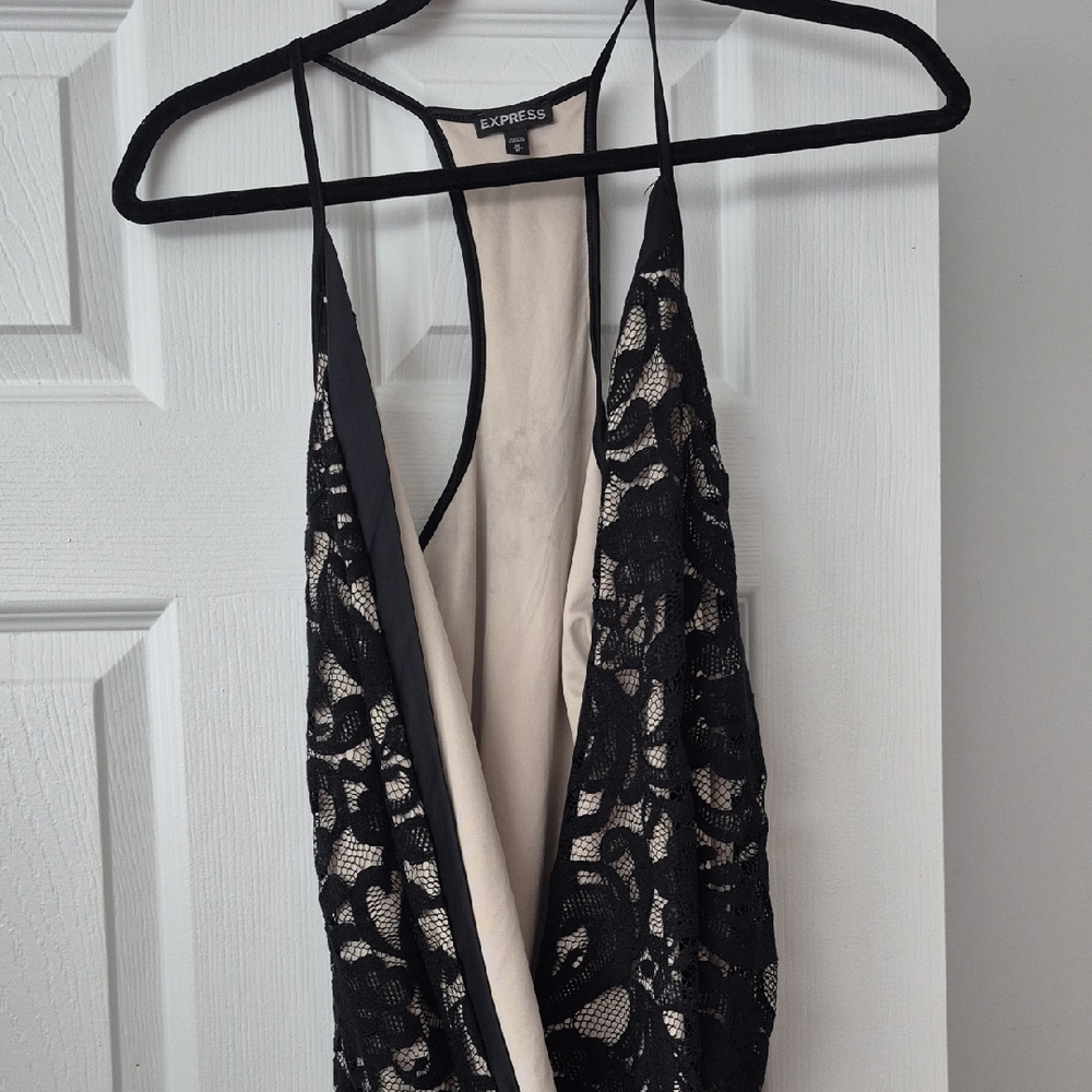 Express Elegant Black Lace Camisole